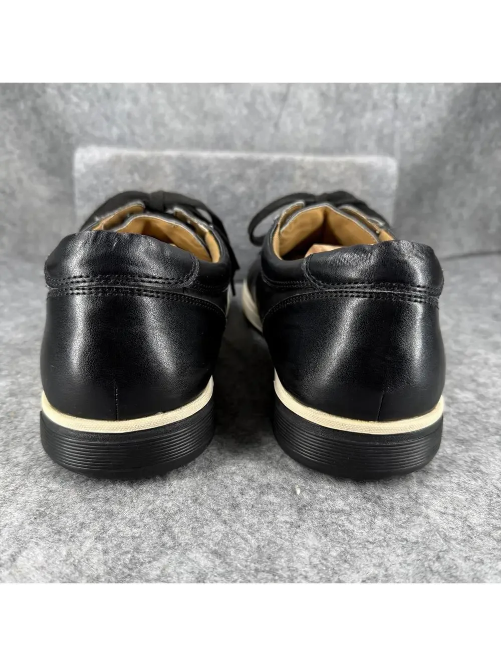 Cole Haan Vartan Sport Oxford Low Top Sneakers Shoes Black Leather Canvas 12M